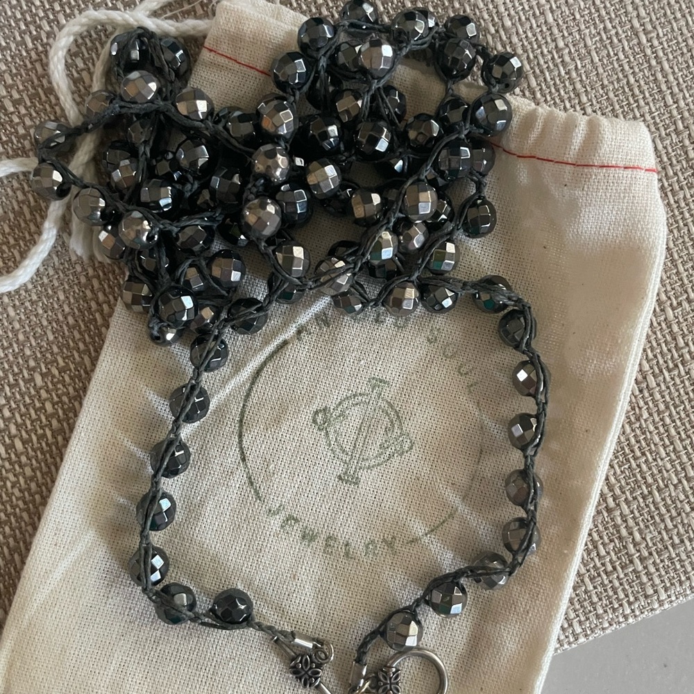 Boho Hematite Necklace